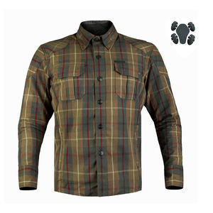 Camisa Protectora de Motociclista Unisex a Cuadros, Transpirable, Talla Grande, Antidesgarro, Certificación CE, Informal, para Motociclismo, % Algodón - Product Image 1