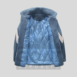 Chaquetas Unisex de Forro Polar Sherpa Resistentes al Viento para Exteriores, Cuello Alto, Logotipo Frontal, Más Vendidas, Oferta, Cómodas - Product Image 3