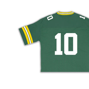 เสื้อครอปทอปคอวีผ้าถักสำหรับผู้ชายเสื้อฟุตบอลชุดอเมริกันวินเทจพิมพ์ลายโพลีเอสเตอร์ - Product Image 5