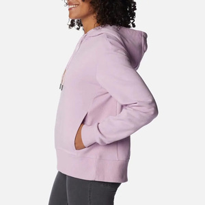 Sudadera con Capucha para Mujer, Color Rosa Claro, Material de Algodón, Manga Larga, Informal, Lisa, para Invierno - Product Image 3