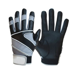 Gants de frappe de baseball à manchette courte et longue Logo personnalisable Couleur Gants de frappeur en cuir de vachette véritable - Product Image 1