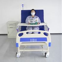 Lit d'hôpital manuel médical avec manivelle prix d'usine acier ABS PP matière plastique soins infirmiers mobilier hospitalier