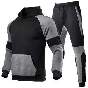 Sudadera con capucha suelta informal para hombre, pantalones de chándal de calle, deportes de gimnasio, conjuntos de 2 uds. - Product Image 4