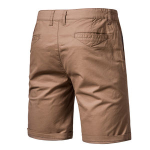 Top Style 2025 Pantalones cortos de algodón casuales para hombre en colores sólidos para negocios y compromiso social con un pantalón corto de playa con cintura elástica - Product Image 2