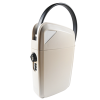 Cassaforte Portatile per Interni ed Esterni con Serratura a Chiave, Robusta e Sicura, Personalizzabile, in Lega di Zinco Beige ABA
