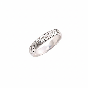 Anillos Lisos de Lujo para Mujer, Clásicos, de Plata de Ley 925, con Textura Fina, para Bodas y Fiestas - Product Image 1