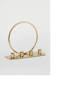 Bougeoir moderne en laiton et aluminium Accessoire d'éclairage d'appoint pour la maison pour les mariages et les fêtes Pot à bougie unique - Product Image 1