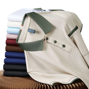 Camisa de golf de manga corta para hombre de alta calidad con cuello vuelto Smart Casual ODM Logotipo personalizado para camiseta de polo Servicio OEM - Product Image 3