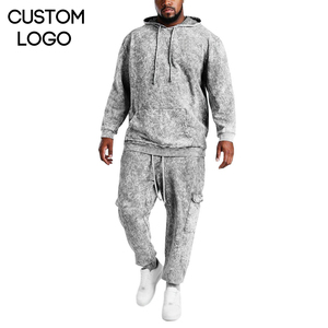 ชุดวอร์มผู้ชายแบบใหม่ล่าสุด ลวดลายย้อมสีแบบ Acid Wash ทรงปกติ ผ้าฟลีซหนานุ่ม ผ้าฝ้าย สำหรับฤดูหนาว สไตล์วินเทจ ระบายอากาศได้ดี - Product Image 1