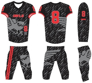 Nuevo Uniforme de Fútbol Americano Personalizado para Adultos, de Alta Calidad, Más Vendido, Manga Corta, Anti-UV, 100% Poliéster, Secado Rápido - Product Image 2