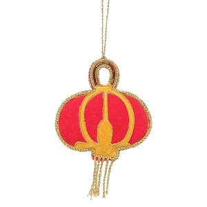 Adornos navideños hechos a mano bordados con cuentas terciopelo satén Lama Santa calcetines gorrión volador elefante águila y abeja - Product Image 1