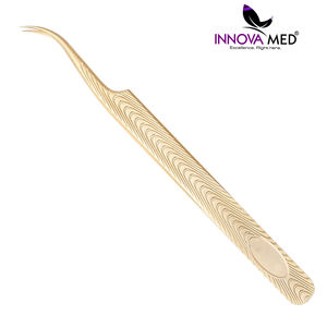 Pince à épiler d'extension de cils en acier inoxydable durable de soins de beauté personnels personnalisés de la meilleure qualité avec pointe pointue grande quantité - Product Image 2