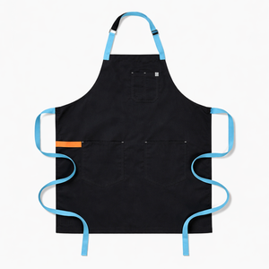 Sleeveless Canvas Apron with <b>Leather</b> <b>Tool</b> Pockets Water Resistant & Adjustable Waist for Cleaning Supplies - Product Image 4