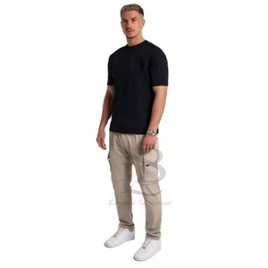 Pantalones Cargo de alta calidad para hombre, cómodos trajes casuales de tela de secado rápido para viajes de Camping, patrón recto, cintura media plana - Product Image 1