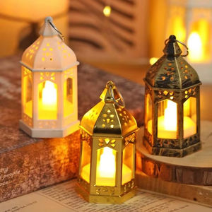 Farol Decorativo Colgante de Metal para Ramadán, para Techos, que Agrega una Hermosa Luz Cálida y un Encanto Festivo - Product Image 1