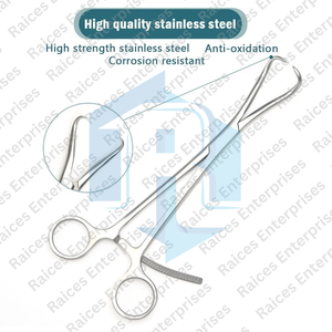 Pince à réduction osseuse Instruments chirurgicaux incurvés orthopédiques avec cliquet long et mâchoire pointue Instruments de qualité A + - Product Image 3