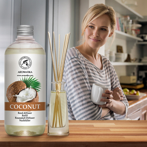 Aromatika Exotic Coconut Aroma <b>Diffuser</b> Refill Liquid 500ml Long Lasting <b>Room</b> Fragrance Reed <b>Diffuser</b> Oil - Product Image 6