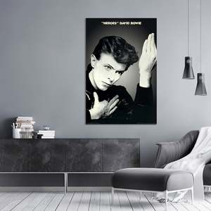 เดวิด โบวี่ โมเดิร์น โปสเตอร์ ฮีโร่ ดีไซน์ผ้าใบพร้อมกรอบสีดำสำหรับตกแต่งผนัง - Product Image 2