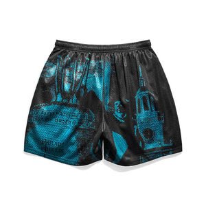 Quick Dry Breathable Polyester Gym Mesh Sports <b>Shorts</b> Casual Vintage <b>Decoration</b> Drawstring Closure Factory Made for Solid - Product Image 5