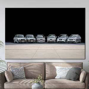 Lienzo artístico BMW Serie 5 - Arte de pared impreso sobre la historia del automóvil, 1P: Enmarcado tipo galería - Product Image 1