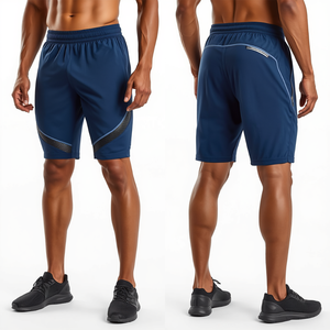 Pantalones Cortos Deportivos para Hombre, Color Azul Marino, Ecológicos, Ligeros, Transpirables, Ideales para Entrenamiento, Premium, Más Vendidos - Product Image 1