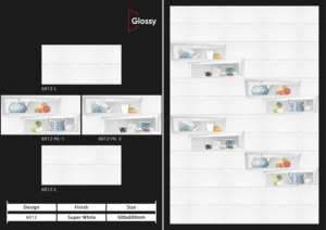 Carreaux muraux en céramique 300x600mm pour salle de bain et cuisine, finition brillante ou mate, texture effet sucre, pour murs intérieurs. - Product Image 4