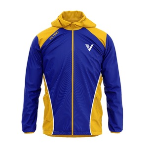 Servicio OEM que vende chaquetas de lluvia de invierno deportivas para hombres de alta calidad, cortavientos transpirable con cuello levantado y patrón de letras - Product Image 3