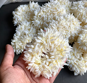 Blanco jazmín Haldi Floral mano Gajra banda pulsera conjunto boda Mehndi Año Nuevo Navidad plástico goma moneda - Product Image 2