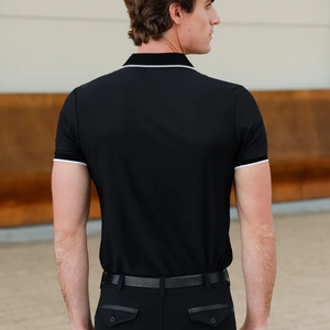 Chemise d'équitation à manches courtes pour homme, couche de base professionnelle légère, respirante et extensible, vêtements d'équitation, service OEM - Product Image 6