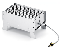 Barbecue portable pliable pour le camping en plein air, barbecue au gaz en acier inoxydable pour la famille, 1 à 3 personnes