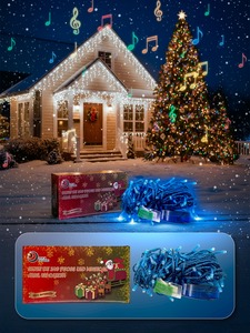LED Musical White <b>Blue</b> Warm Multicolor 140-<b>Bulb</b> 7M DC 6V IP44 Dimmable Christmas Tree <b>Lights</b> Sync Sound Festive Holiday - Product Image 2