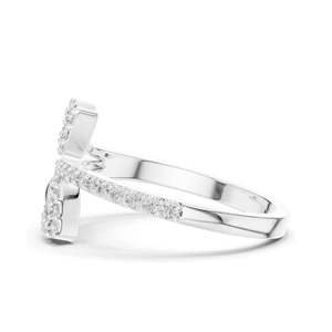 Bague en or 18 carats, 14 carats, 10 carats et argent 925 avec diamant de laboratoire 0,235 CT, design feuille, pour femme, clarté VVS-VS EF, moissanite et diamant - Product Image 6