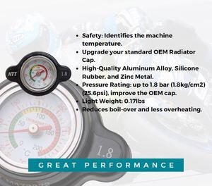 High-Pressure Temperature Gauge <b>Cap</b> for GL1500A Gold Wing Aspencade 1520cc Engine 1.8Bar (25.6PSI) <b>Radiator</b> Safety 2000 Model - Product Image 2