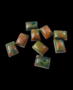 20 Pieces Natural Unakite Jasper Cabochon Lot Polished Gemstone for Jewelry Making 8x10mm-15x35mm - Product Image 1