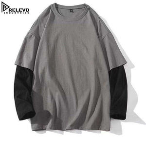 Camiseta Personalizada de Algodón 100%, Cuello Redondo, Gruesa, Doble Capa, con Estampado Personalizado, Camisetas de Algodón con Letras, Mangas de Moda para Hombre - Product Image 6