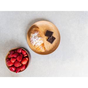 Bol en bois décoratif moderne arc à salade fait à la main et durable ustensiles de cuisine décor à la maison - Product Image 6