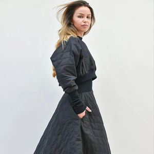 Meilleur design Veste de motard en cuir de mouton pour femmes Streetwear à fermeture éclair de haute qualité avec rembourrage en coton matelassé et tissu teint - Product Image 1