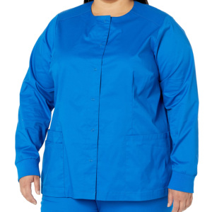 Custom <b>Plus</b> <b>Size</b> Button-Down Long Sleeve Solid Anti-Wrinkle Stretch Polyester/Cotton Unisex Lab Coat - Product Image 6