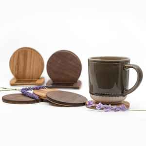 Sous-verre en bois de corne de bœuf de forme carrée, design unique, écologique, moderne et élégant, pour la décoration intérieure, haute qualité - Product Image 2