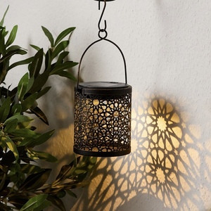 Portavelas de Hierro Hecho a Mano de Estilo Marroquí de Dos Tonos Personalizado, Estilo Farol Navideño para Bodas, Decoración del Hogar, Frascos para Velas Votivas - Product Image 1