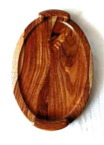 Plateau de service en bois Leaf Designer vernis naturel - Product Image 3