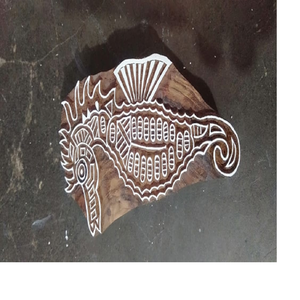 Custom Made Wooden Textile Printing <b>Blocks</b> Made in a Round <b>Shaped</b> Ethnic Indian Wood <b>Block</b> for Textile Printing by Artisans - Product Image 6