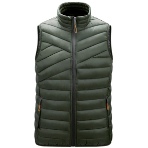 Chaleco acolchado unisex ultraligero para hombre, chaleco acolchado reversible con logotipo personalizado, chaleco acolchado de algodón con plumón de ganso y pato - Product Image 6