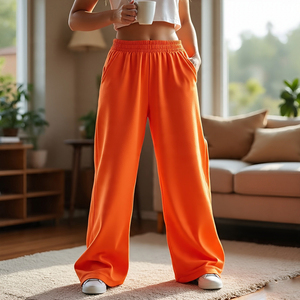 Custom Baggy Ladies Sweatpants Heavyweight 450GSM Fleece Baggy <b>Sweat</b> <b>Pants</b> <b>Women</b> - Product Image 4