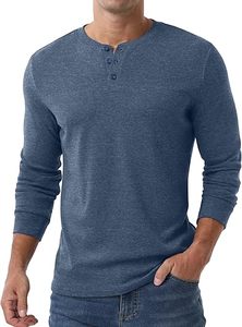 Chemises décontractées pour hommes, 100% coton, manches longues, à carreaux, écologiques, respirantes, séchage rapide, boutons, Henley, pour les sorties en plein air, les fêtes - Product Image 4