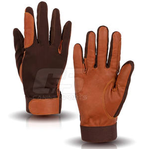 Guantes de Equitación de Cuero para Adultos, Unisex, de Cinco Dedos, Antideslizantes, Ligeros, Cómodos y Duraderos, Estilo Nuevo - Product Image 1