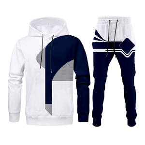 Ensemble deux pièces pour homme, sweat-shirt et pantalon de sport décontracté, respirant, extensible dans les quatre sens, grande taille, marque de survêtement de sport pour l'automne - Product Image 5