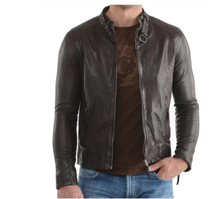 แจ็คเก็ตหนังแฟชั่นใหม่รุ่นฮิตปี 2026 สำหรับผู้ชายและผู้หญิง กันลม คอตั้ง โลโก้ด้านหน้า คุณภาพสูง - Product Image 4