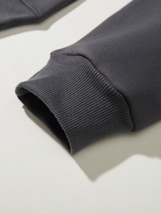 Sudadera con capucha desgastada de marca personalizada para hombre, ropa de calle 100% algodón polar Vintage de doble capa con cremallera, ajuste Extragrande - Product Image 3