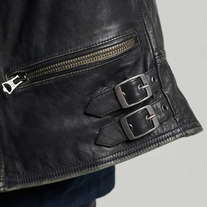 Chaqueta de cuero genuino para hombre de High Street hecha en fábrica 400GSM Stand Collar cómodo diseño de invierno al por mayor - Product Image 6
